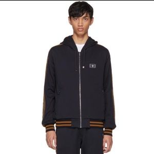 Dolce and Gabbana Navy Embellished Zip Hoodie